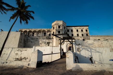 Fort Saint Georges de la Mine (Ghana), lieu de rassemblement des esclaves avant le grand d&eacute;part (patrimoine mondial UNESCO 1979).