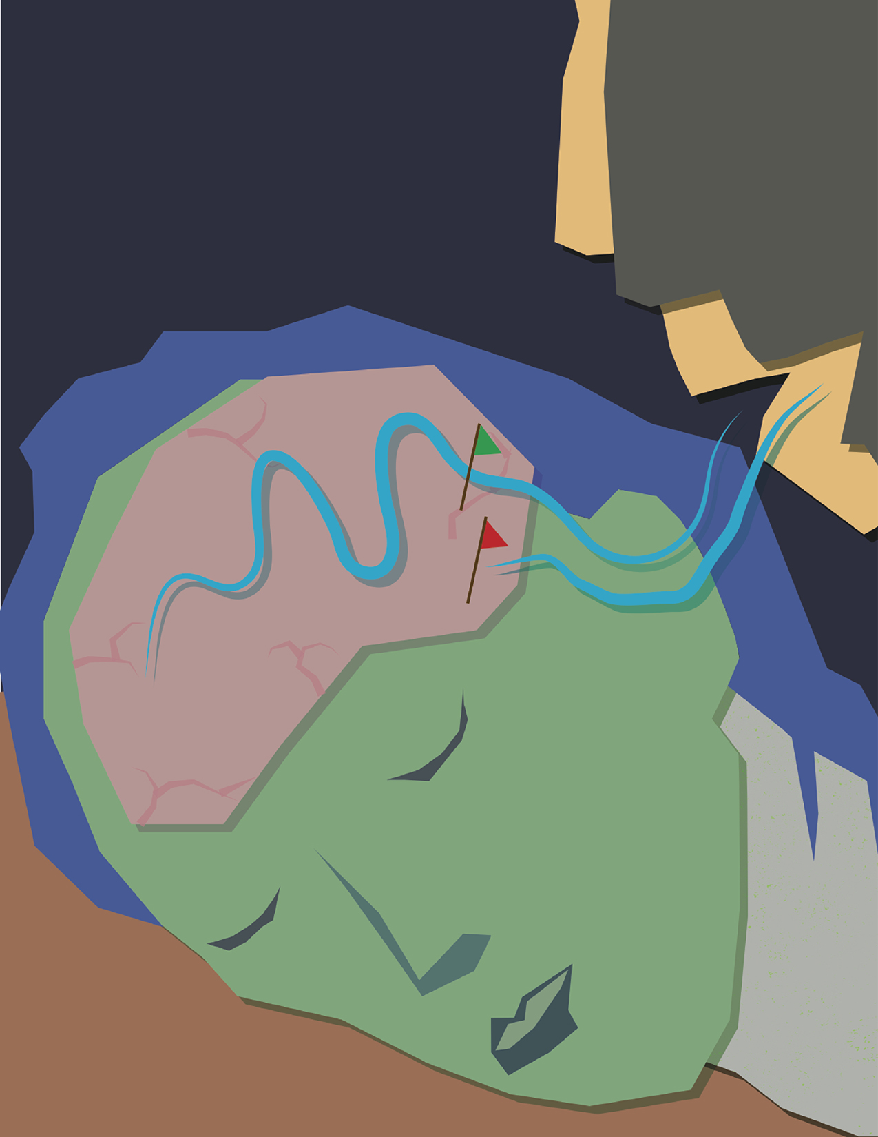 illustration artistique : une personne endormie, les sons filtr&eacute;s par son cerveau