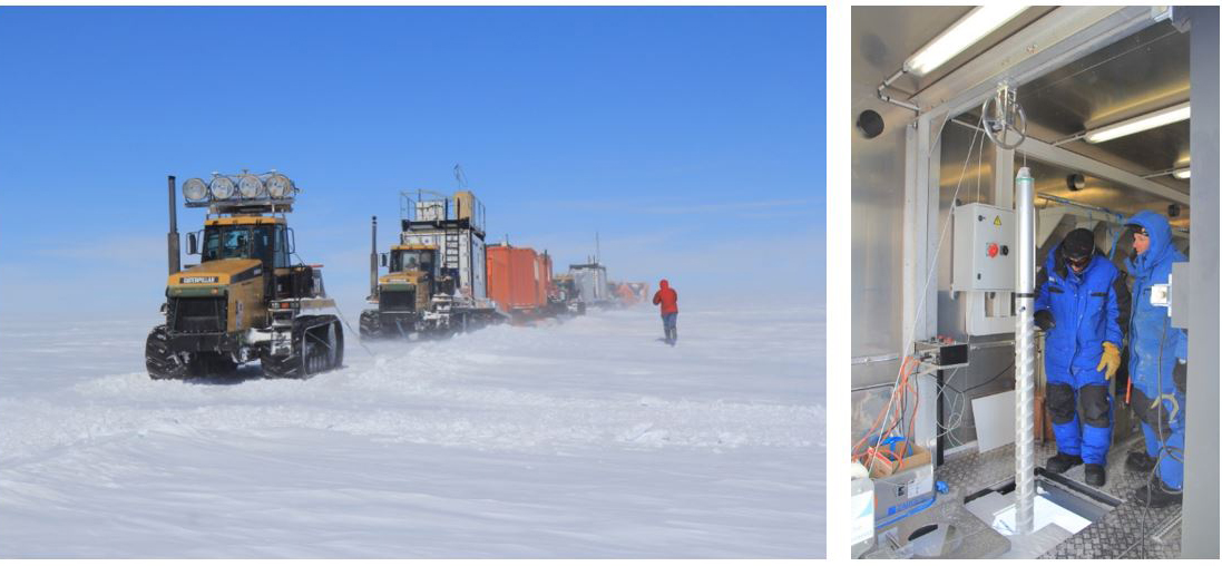 deux photos prises lors d'un pr&eacute;c&eacute;dent raid en Antarctique